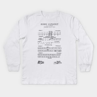 MORSE CODE patent Kids Long Sleeve T-Shirt